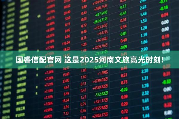 国睿信配官网 这是2025河南文旅高光时刻!